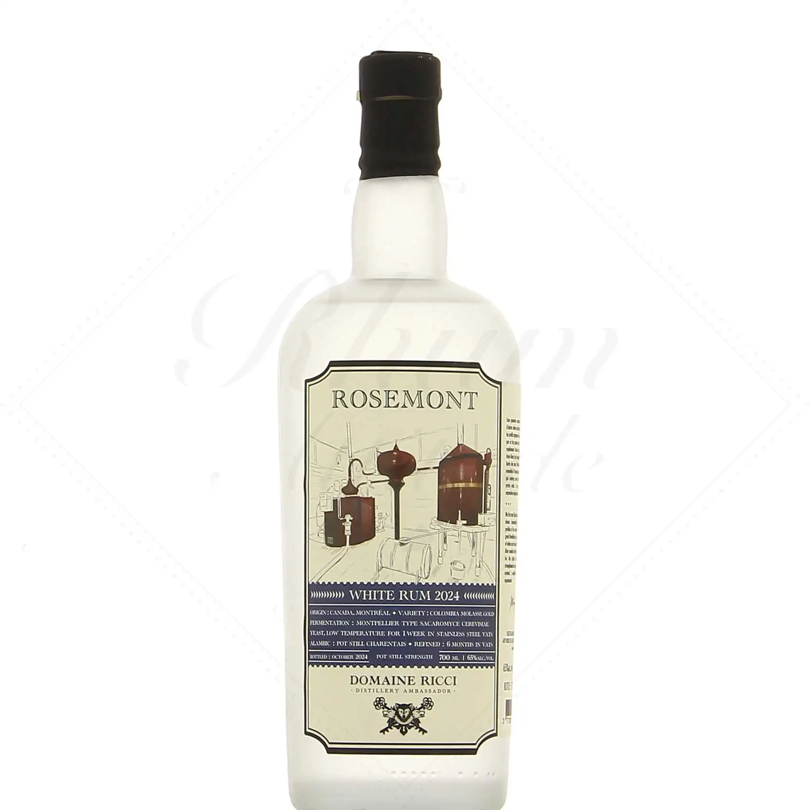 Bottle of Domaine Ricci Distillerie de Montréal  Rosemont White Rum 2024