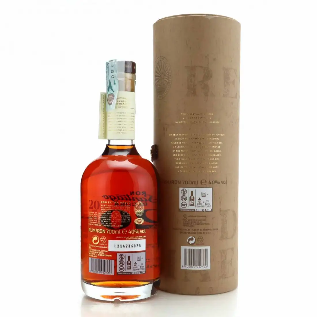 Image haute résolution de Santiago de Cuba Ron Extra Añejo Gran Reserva 2023