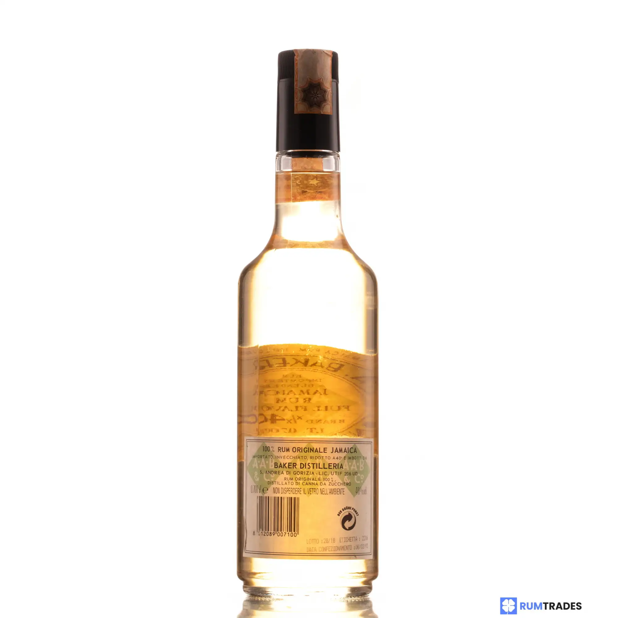 High resolution image of A.A. Baker &amp; Co. S.p.A. Jamaica Rum Full Flavour
