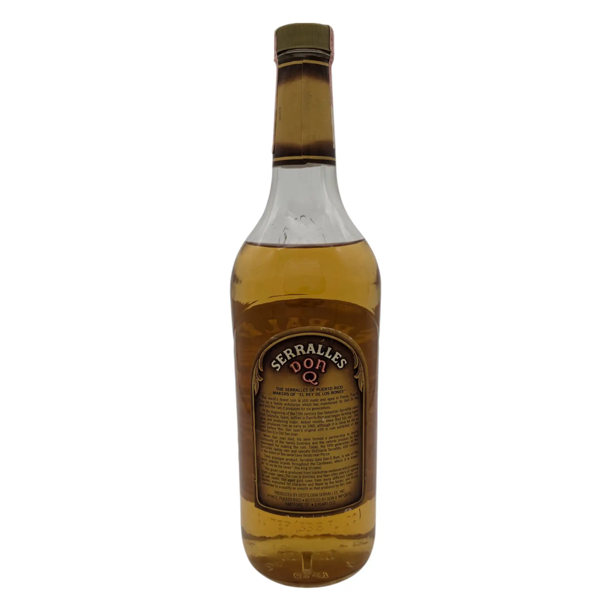 Image haute résolution de Don Q Puerto Rican Rum Gold Label (1980s)