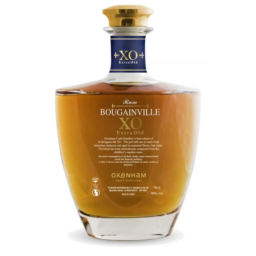 Bottle of Oxenham Craft Distillery Bougainville XO