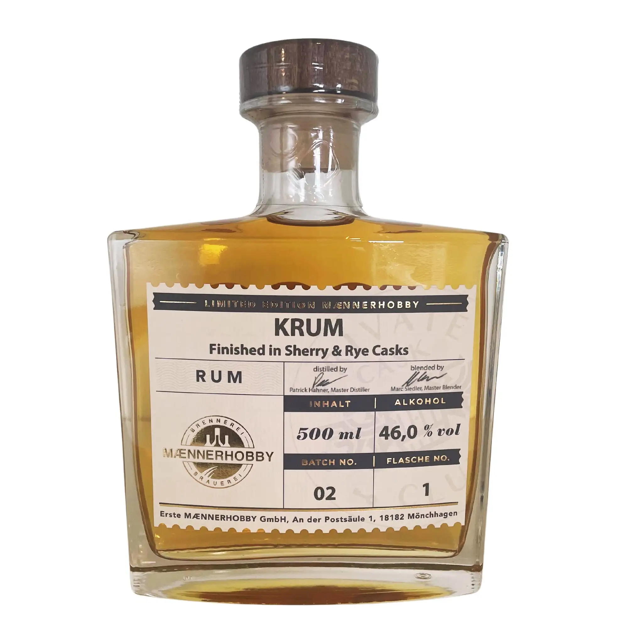 Bottle of Maennerhobby Krum Finished in Sherry & Rye Casks (Batch 02)