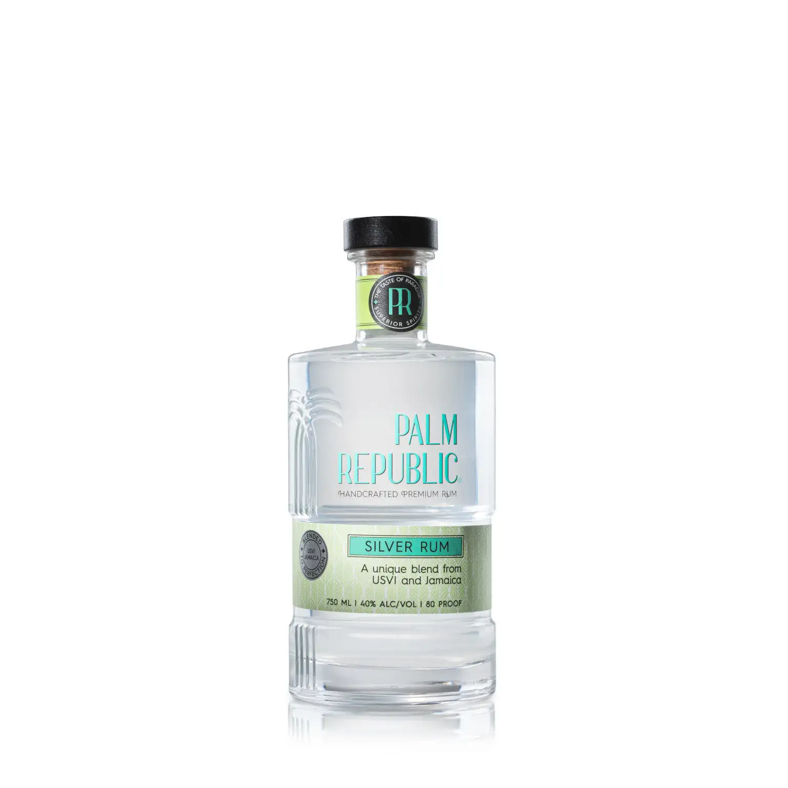Bottle of Palm Republic Silver Rum