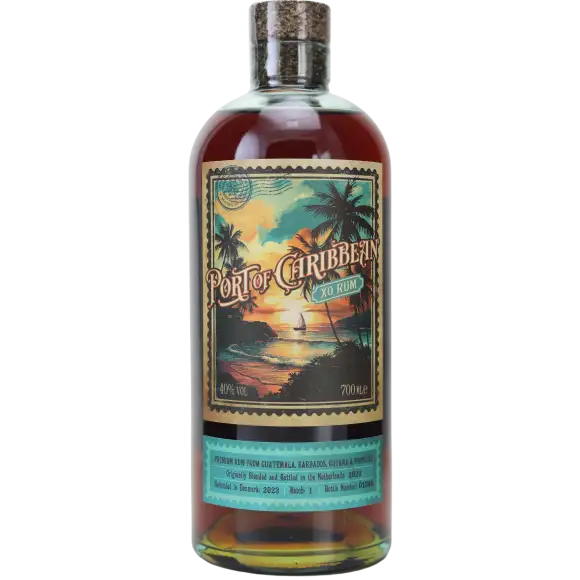 Bottle of Port of Caribbean XO Rum