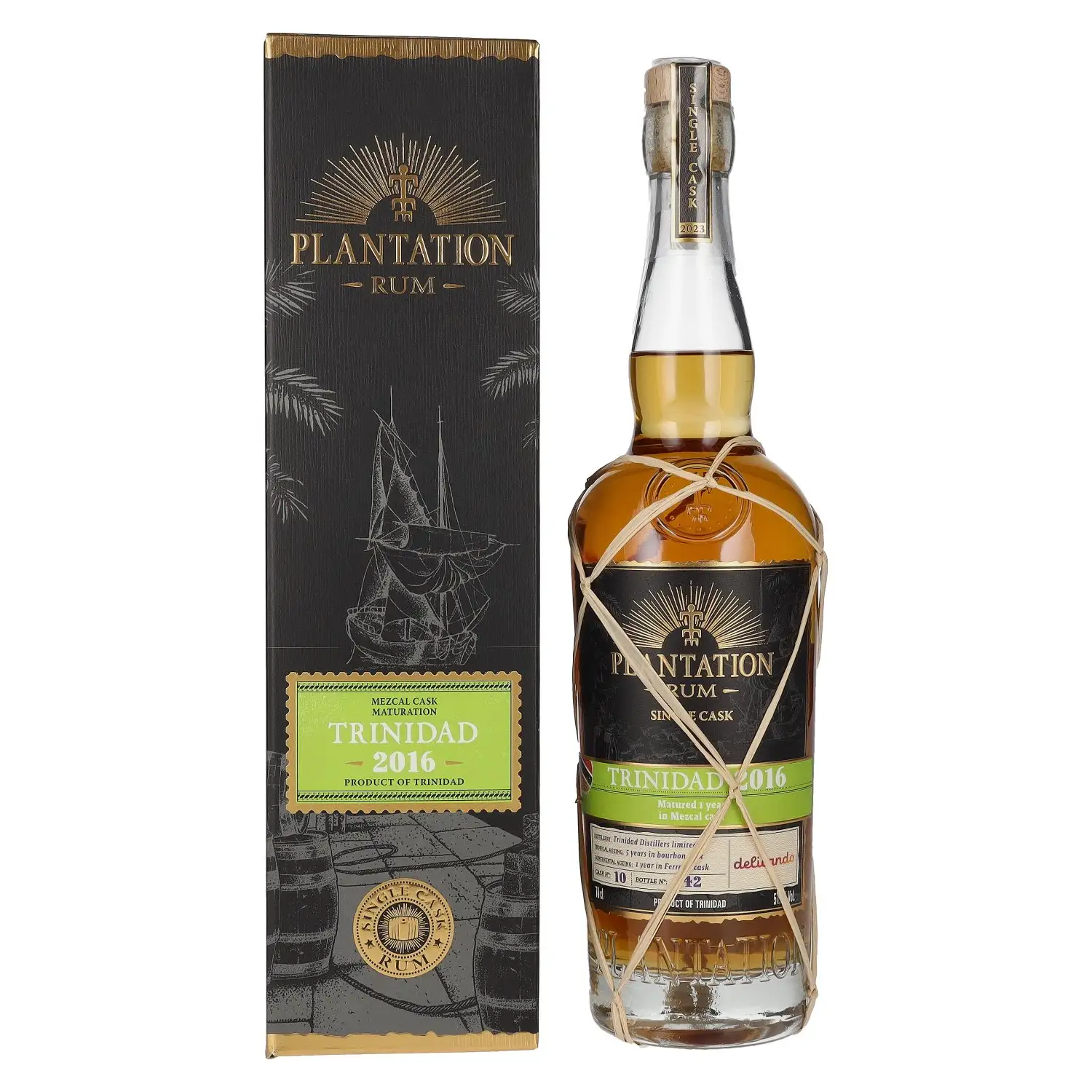 Bottle of T.D.L Plantation Trinidad (Mezcal Finish) delicando 2016