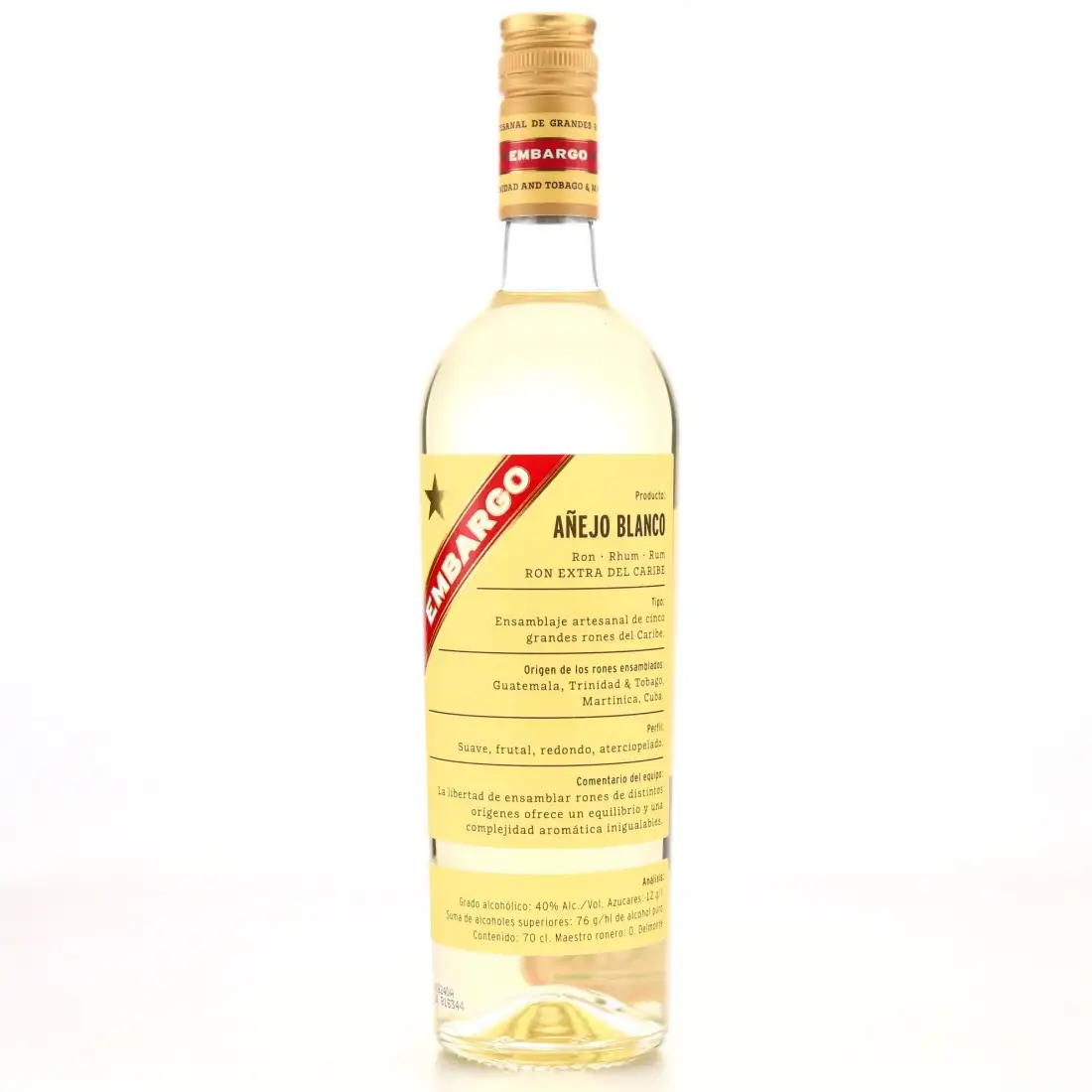 Bottle of Les Bienheureux Embargo Añejo Blanco