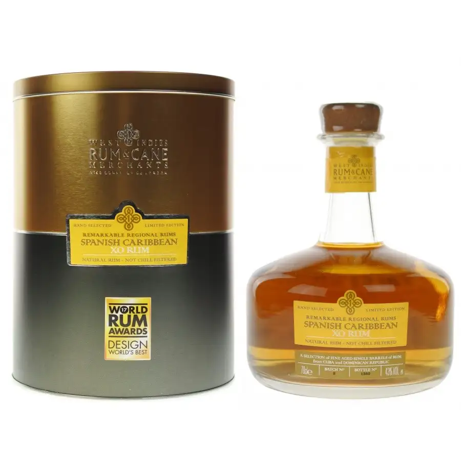 Bottle of Crucial Drinks Rum & Cane Spanish Caribbean XO