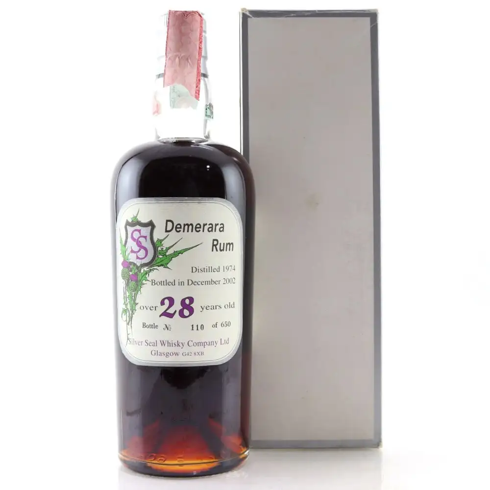 Hochauflösendes Bild von Silver Seal Pure Demerara Rum 1974