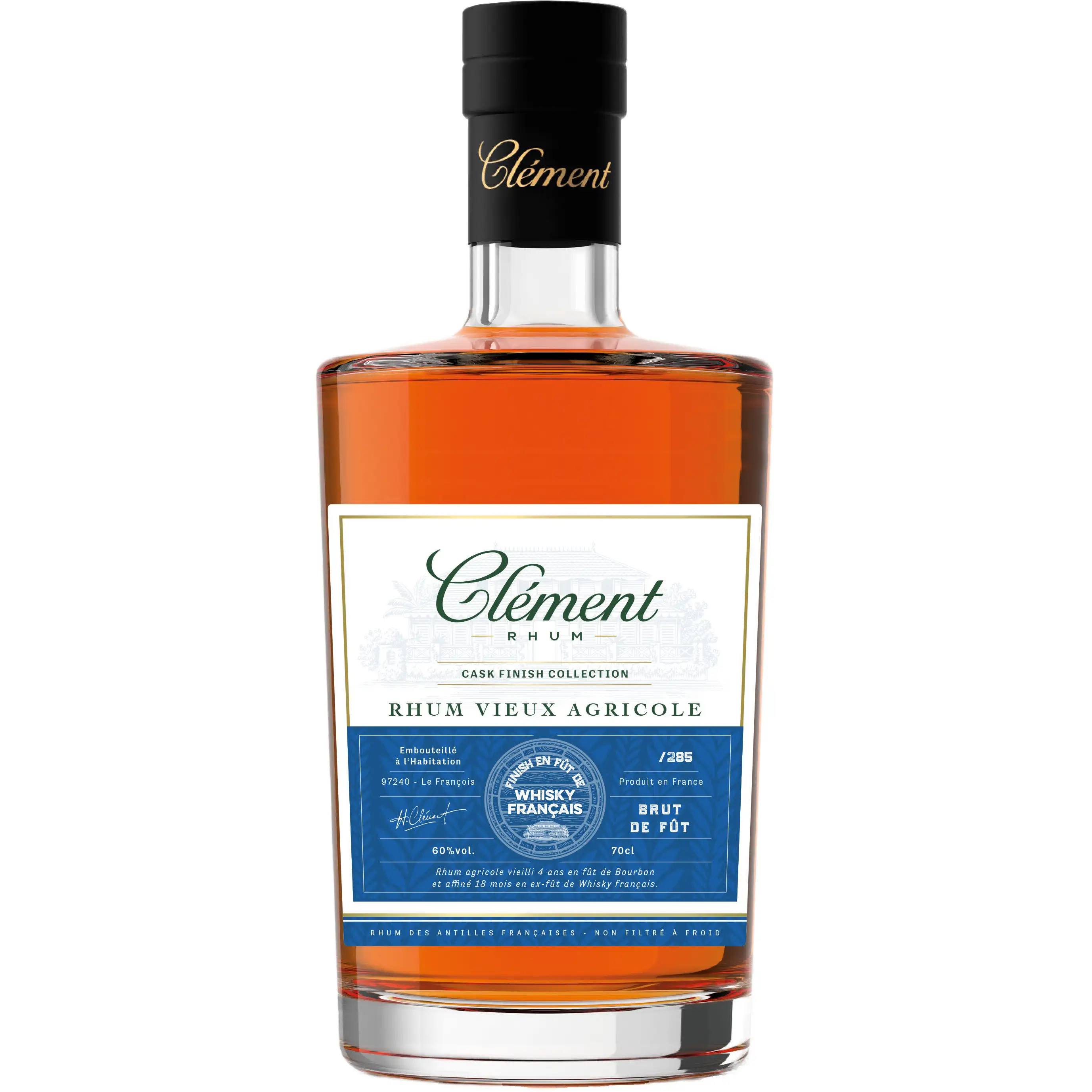 Bottle of Clément Cask Finish Collestion (Whisky Français)