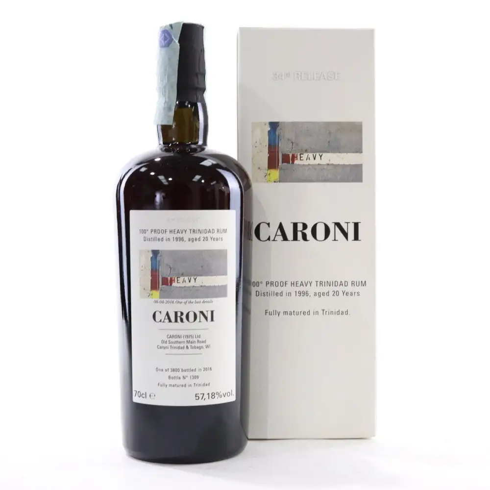 Bottle of Velier Caroni 34th Release 100 Proof Heavy Trinidad Rum 1996