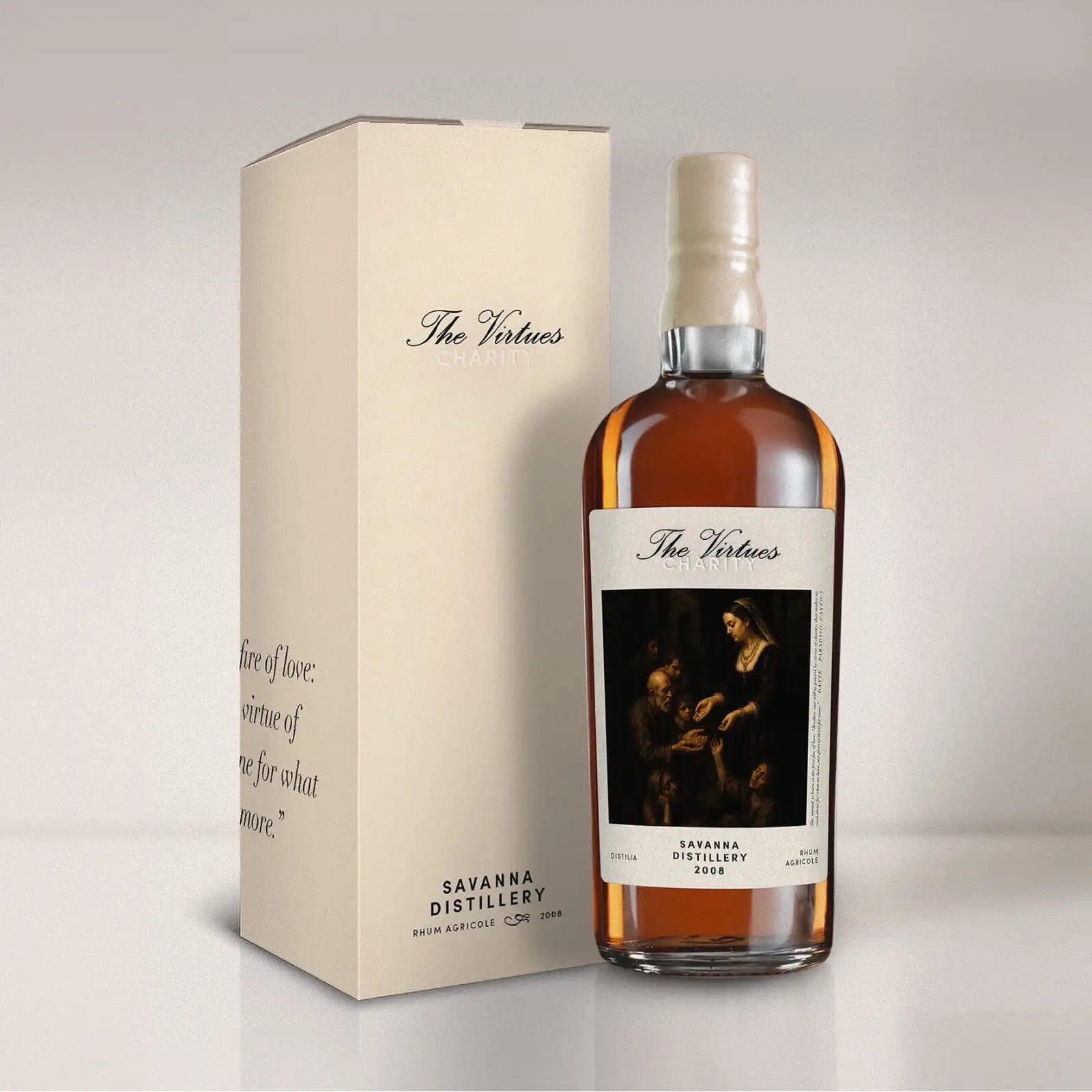 Bottle of Distilia Savanna The Virtues Charity by Robert Bauer 2008