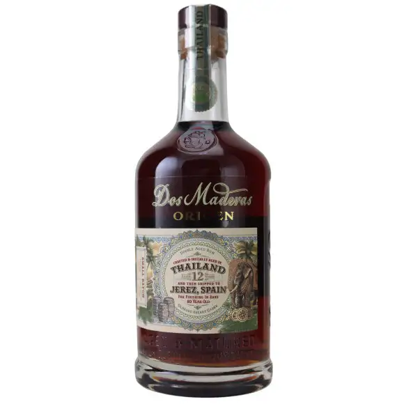 Bottle of Dos Maderas Origen Thailand