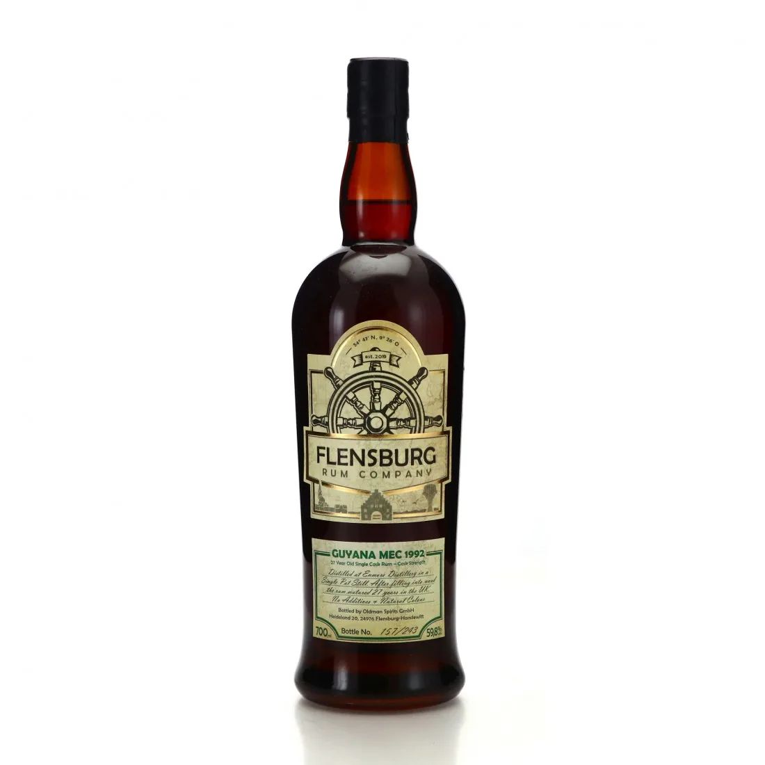 Enmore Flensburg Rum Company Guyana MEC 1992