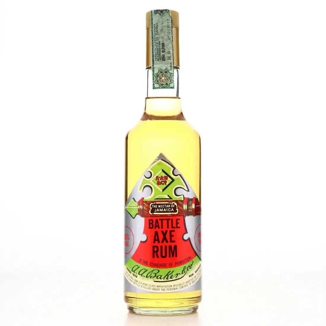 Bottle of Battle Axe Jamaica Rum
