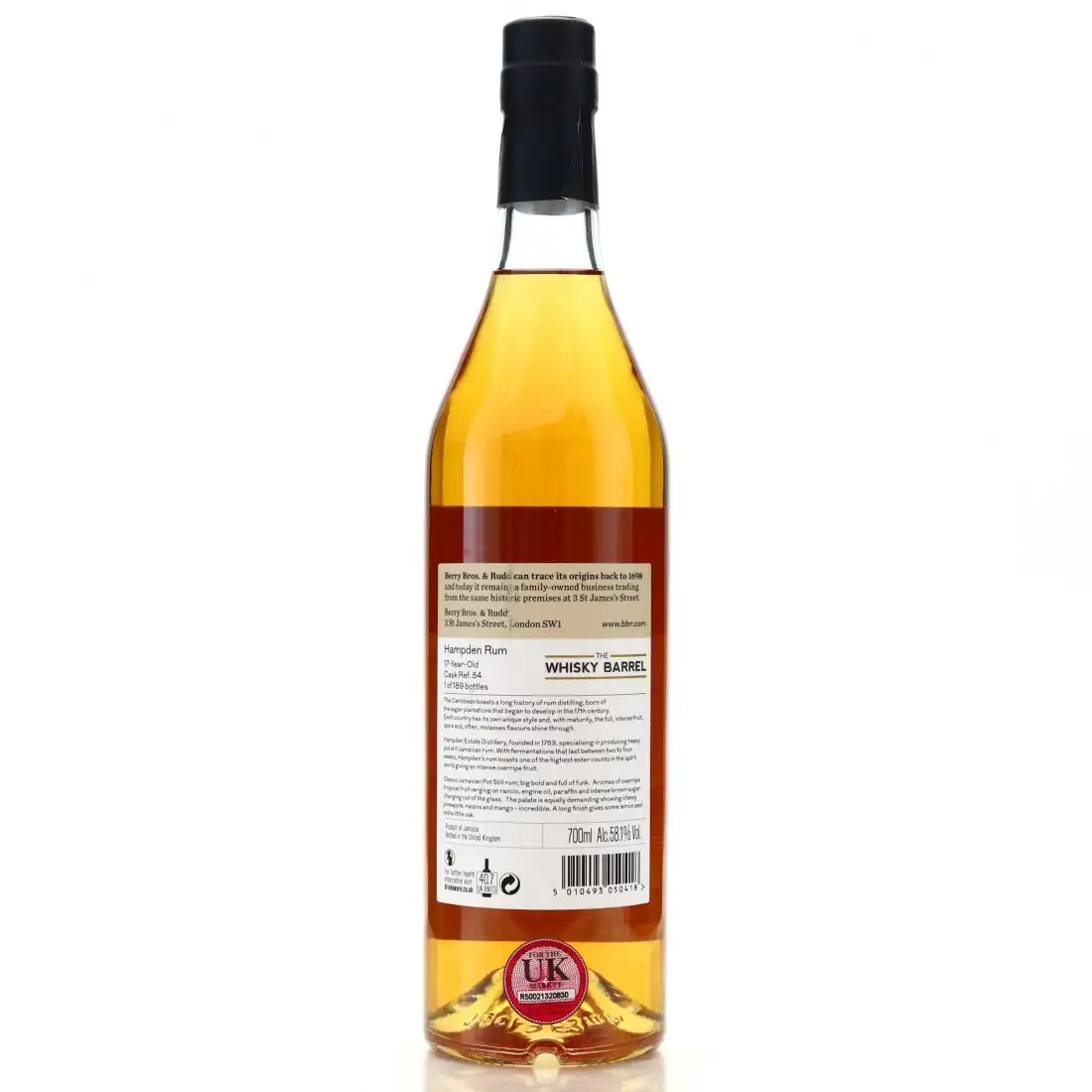 High resolution image of Berry Bros &amp; Rudd Hampden (The Whisky Barrel) LROK 2000