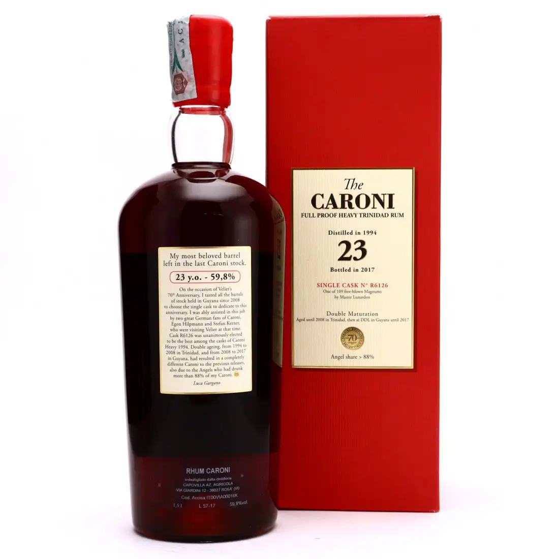 Image haute résolution de Velier Caroni Heavy Trinidad Rum HTR 1994