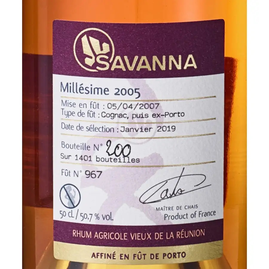 High resolution image of Savanna XO - Port Cask Finish 2005