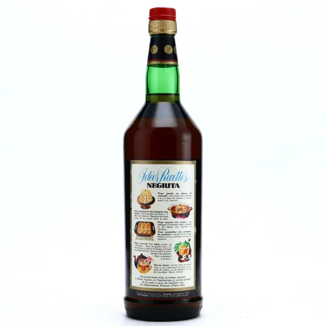 Hochauflösendes Bild von Bardinet Rhum Negrita «Old Nick» Rum 70s