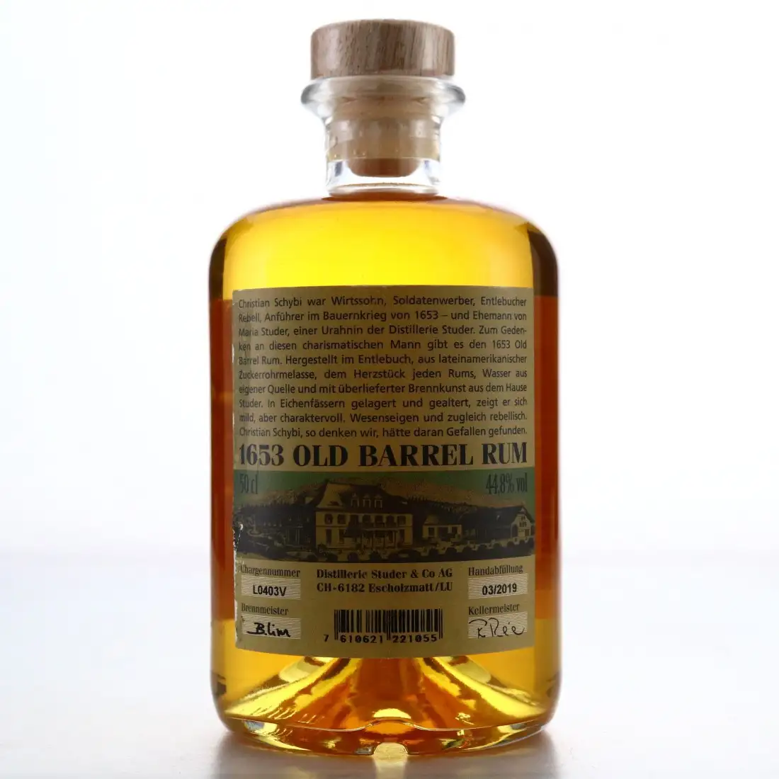 Image haute résolution de Studer Old Barrel Rum 1653