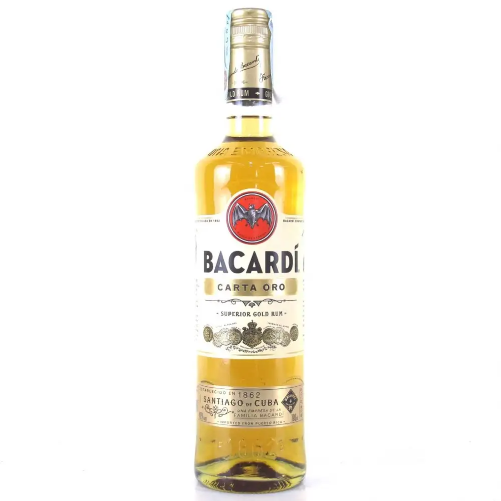 Bottle of Bacardi Carta Oro