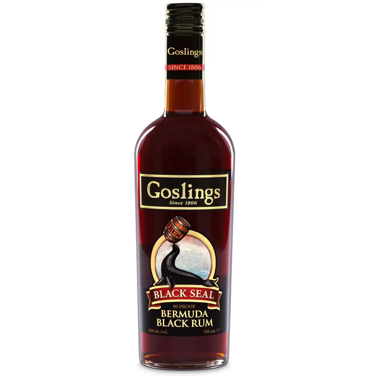 Bottle of Goslings Black Seal Rum