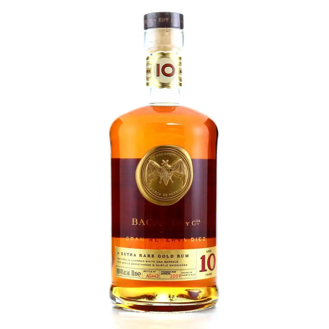 Bottle of Bacardi Gran Reserva Diez Aged 10 Years