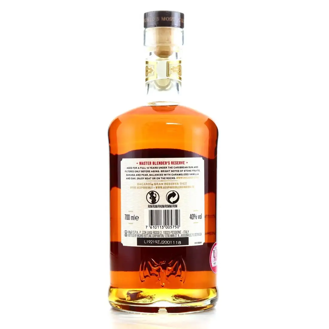 Hochauflösendes Bild von Bacardi Gran Reserva Diez Aged 10 Years