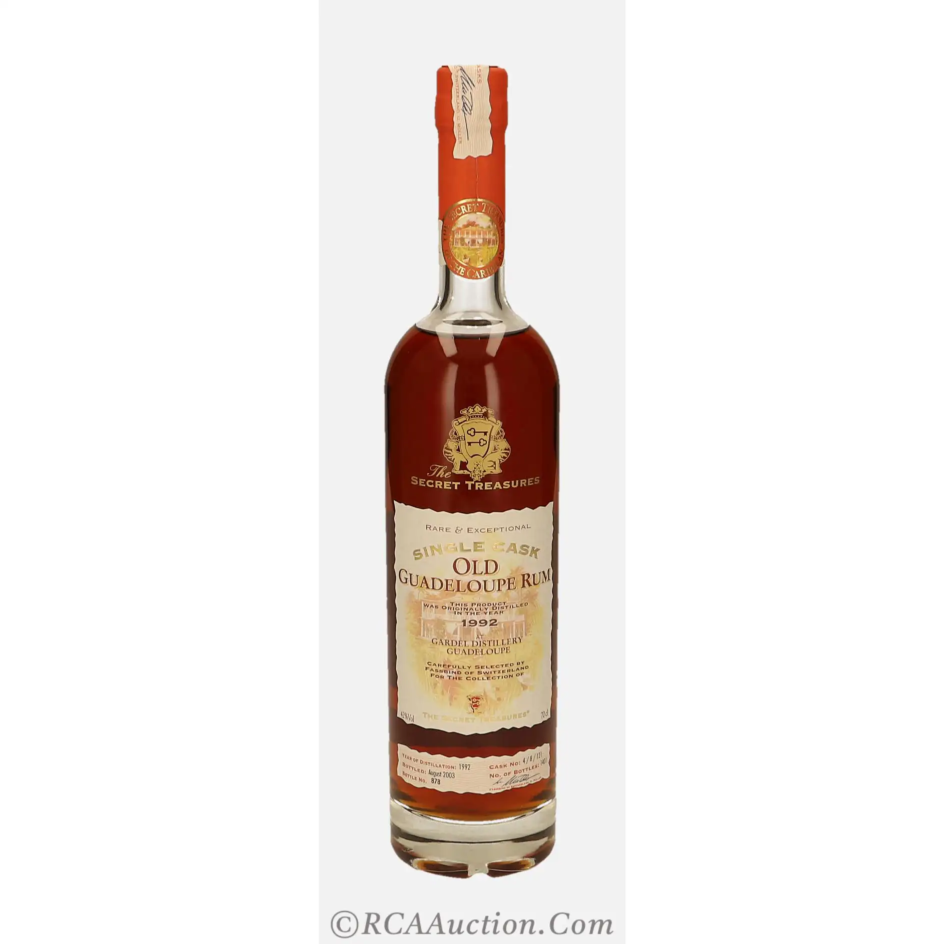 Bottle of Fassbind AG Gardel Secret Treasures Old Guadeloupe Rum 1992