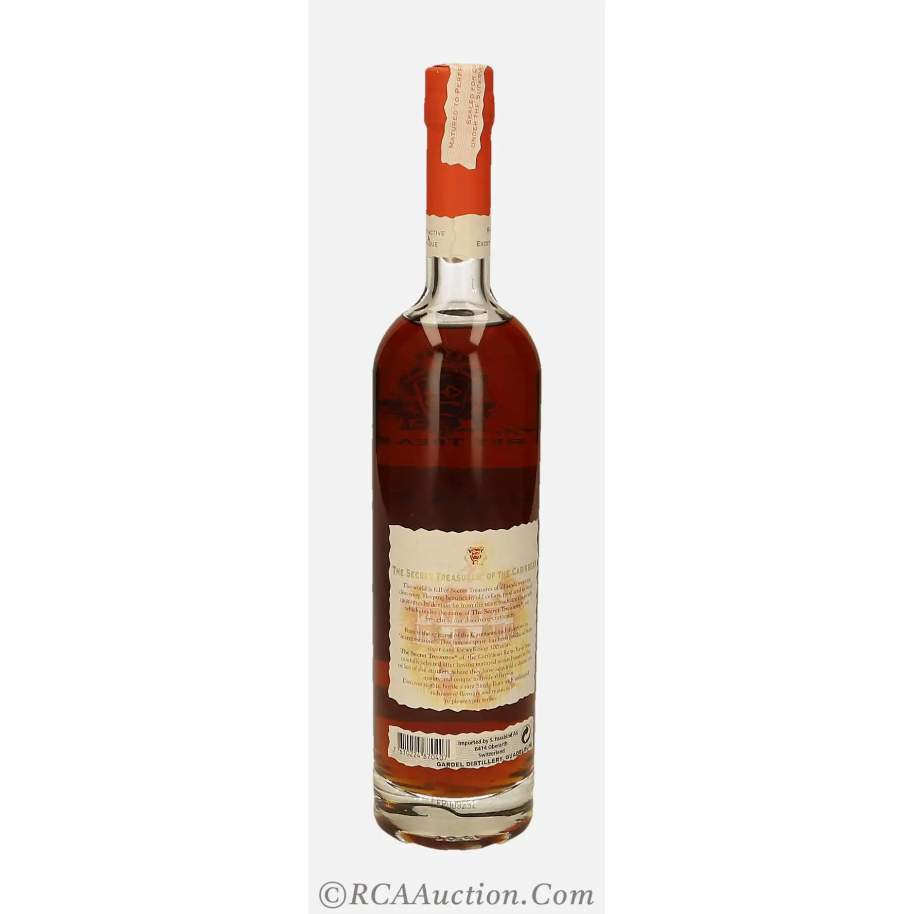 High resolution image of Fassbind AG Gardel Secret Treasures Old Guadeloupe Rum 1992
