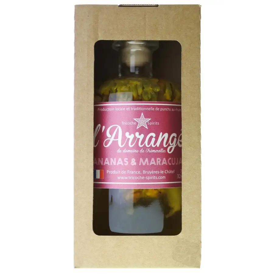 Bottle of Tricoche Spirits L’Arrangé Ananas Maracudja