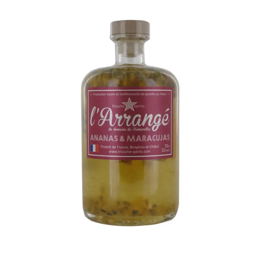 Image haute résolution de Tricoche Spirits L’Arrangé Ananas Maracudja