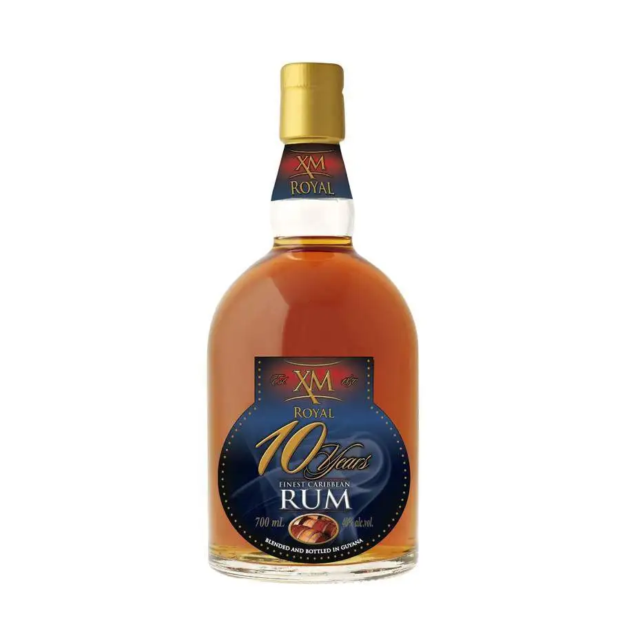Bottle of XM Royal Rum 10 Years