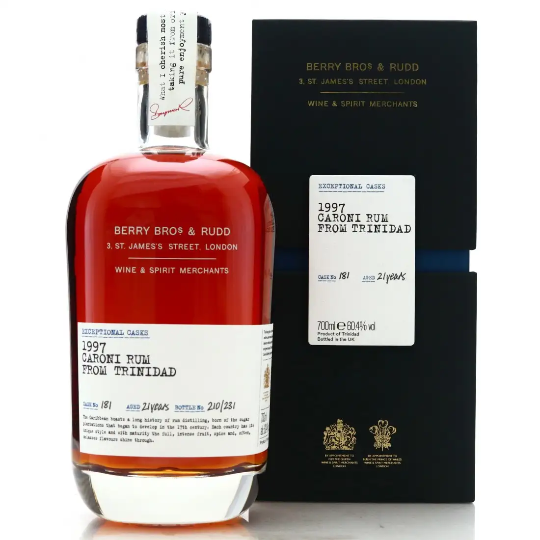 Bottle of Berry Bros & Rudd Caroni Caroni 1997