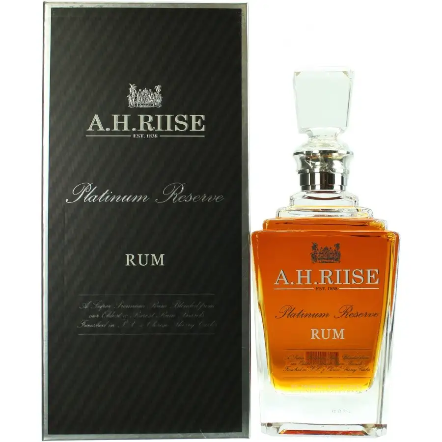 Bottle of A.H. Riise Platinum Reserve Small Batch No. 1