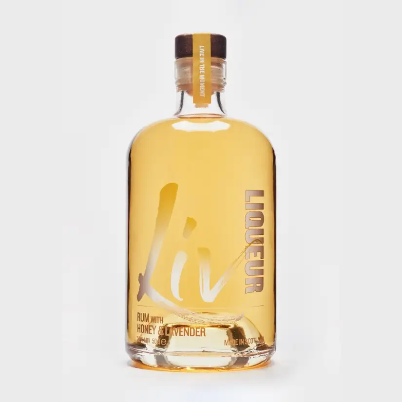 Bottle of Matugga Distillers Liv - Honey & Lavender Rum Liqueur