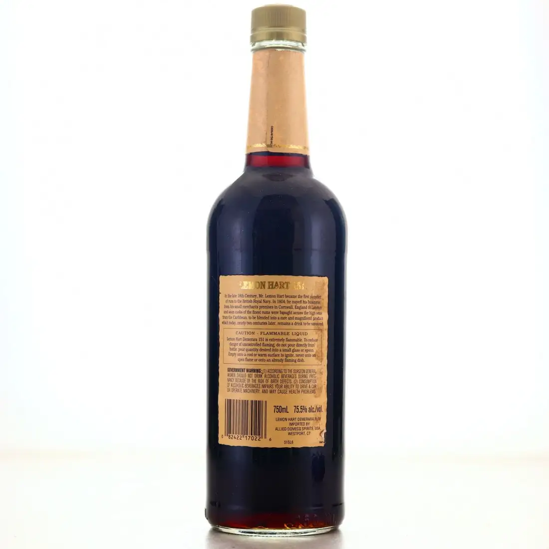 Hochauflösendes Bild von Lemon Hart &amp; Son Rhum Demerara Rum 151 Proof