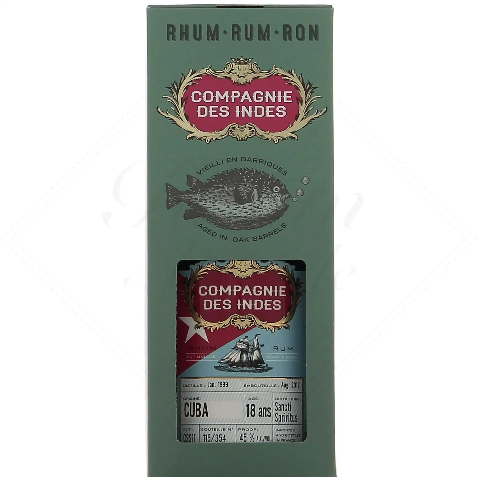 Bottle of CDI Sancti Spiritus Cuba 1999