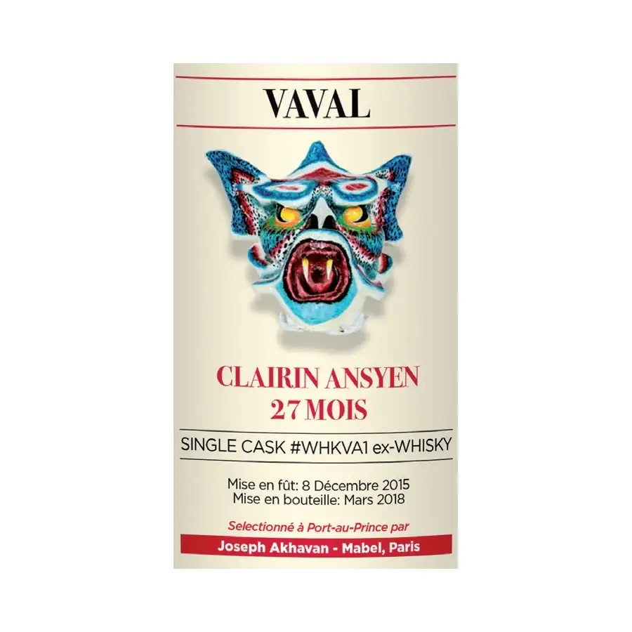Bottle of Velier Arawaks Clairin Amsyen Vaval 2015