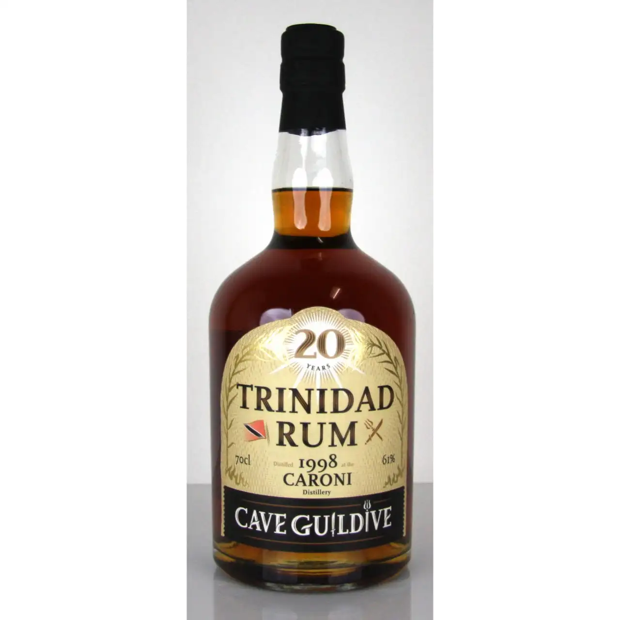 Bottle of Cave Guildive Caroni Trinidad Rum HTR 1998