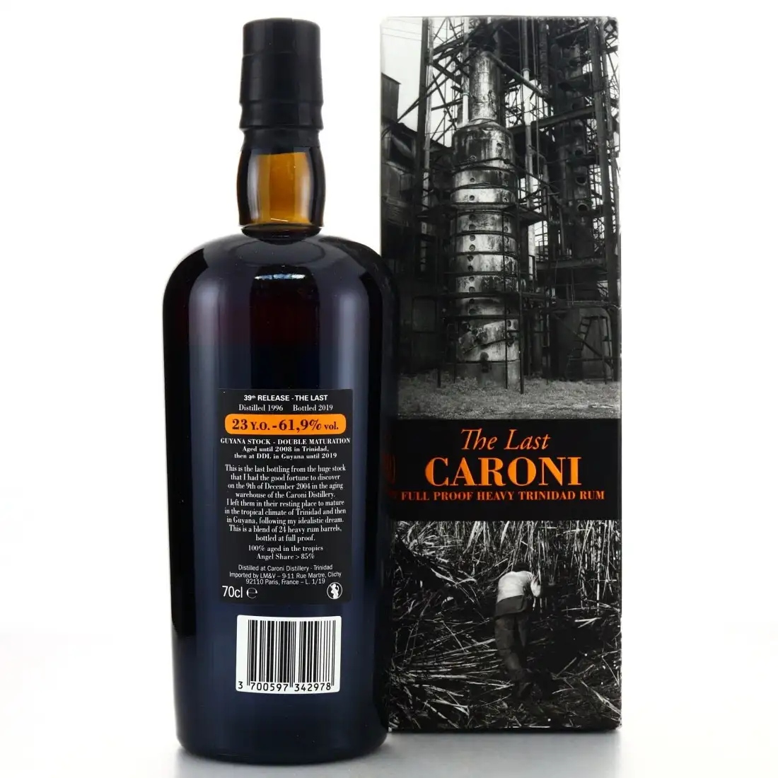 Image haute résolution de Velier Caroni 39th Release (The Last) Heavy Trinidad Rum 1996