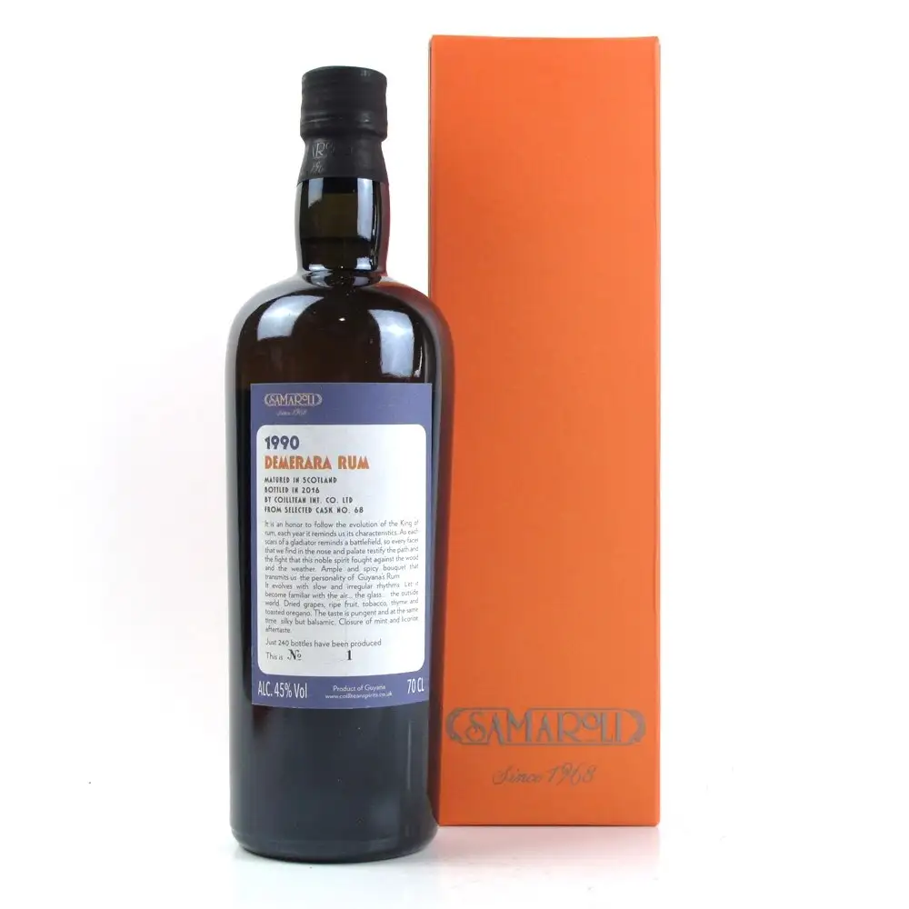 High resolution image of Samaroli Uitvlugt Demerara Rum 1990
