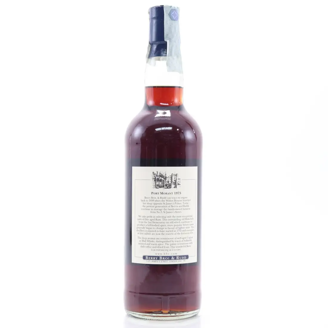 Image haute résolution de Berry Bros &amp; Rudd Port Mourant Reserve Demerara Rum 1975
