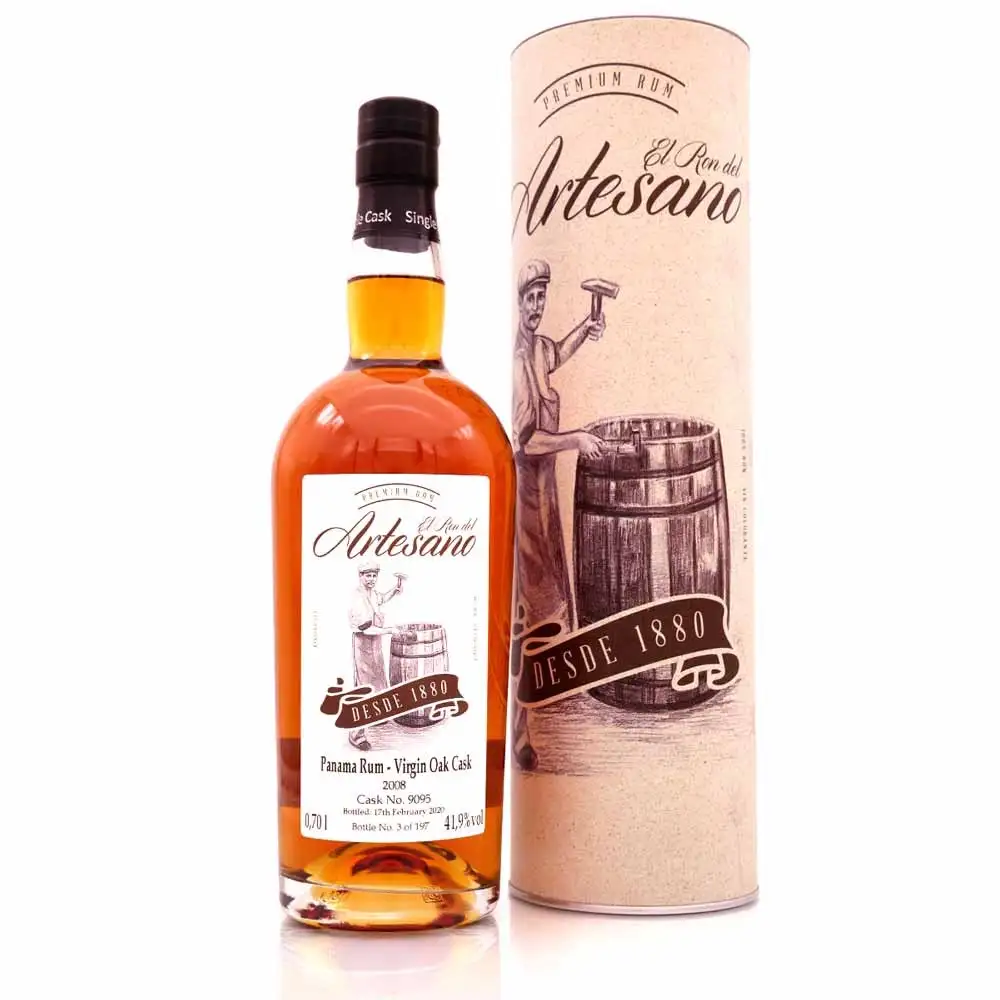 Bottle of El Ron del Artesano Panama Rum - Virgin Oak Cask 2008