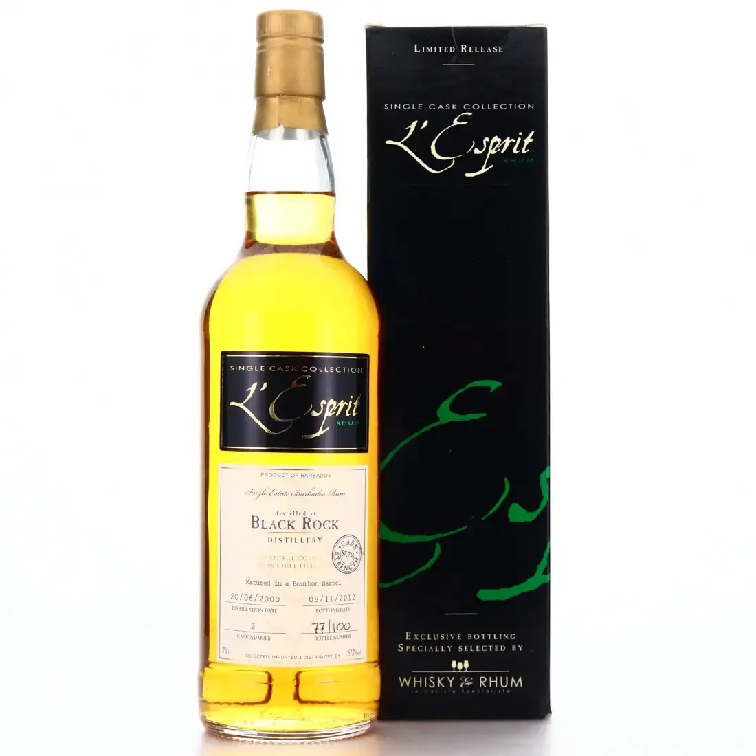 Bottle of Whisky & Rhum L‘Esprit 2000