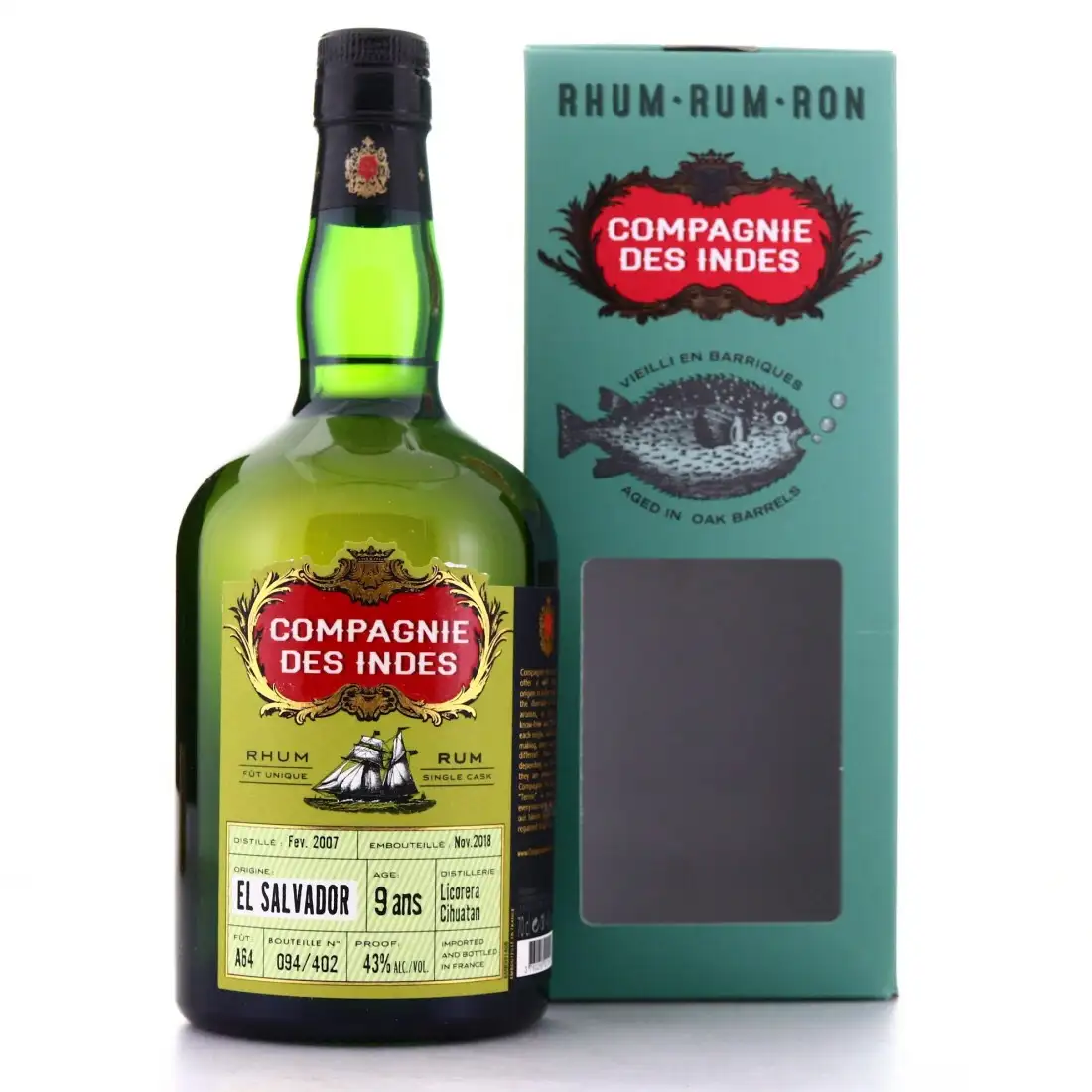 Bottle of CDI Licorera Cihuatán El Salvador 2007