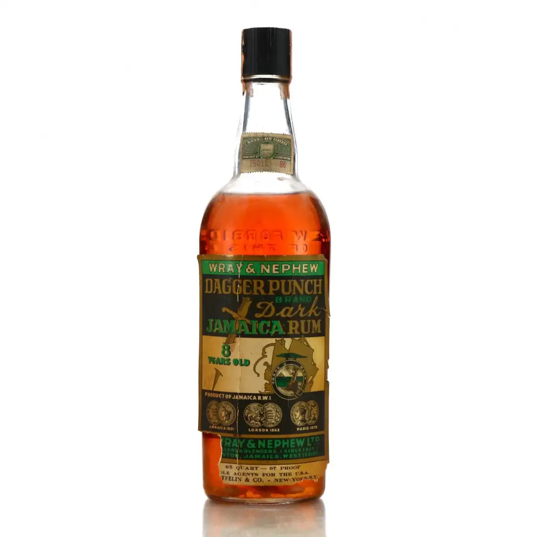 Bottle of J. Wray & Nephew LTD. Dagger Punch