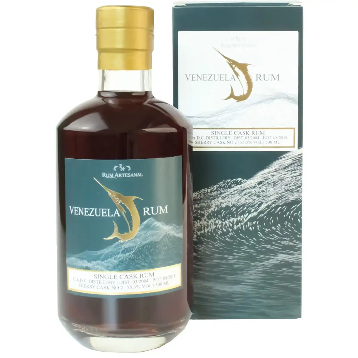 Bottle of C.A.D.C RA Venezuela Rum 2004