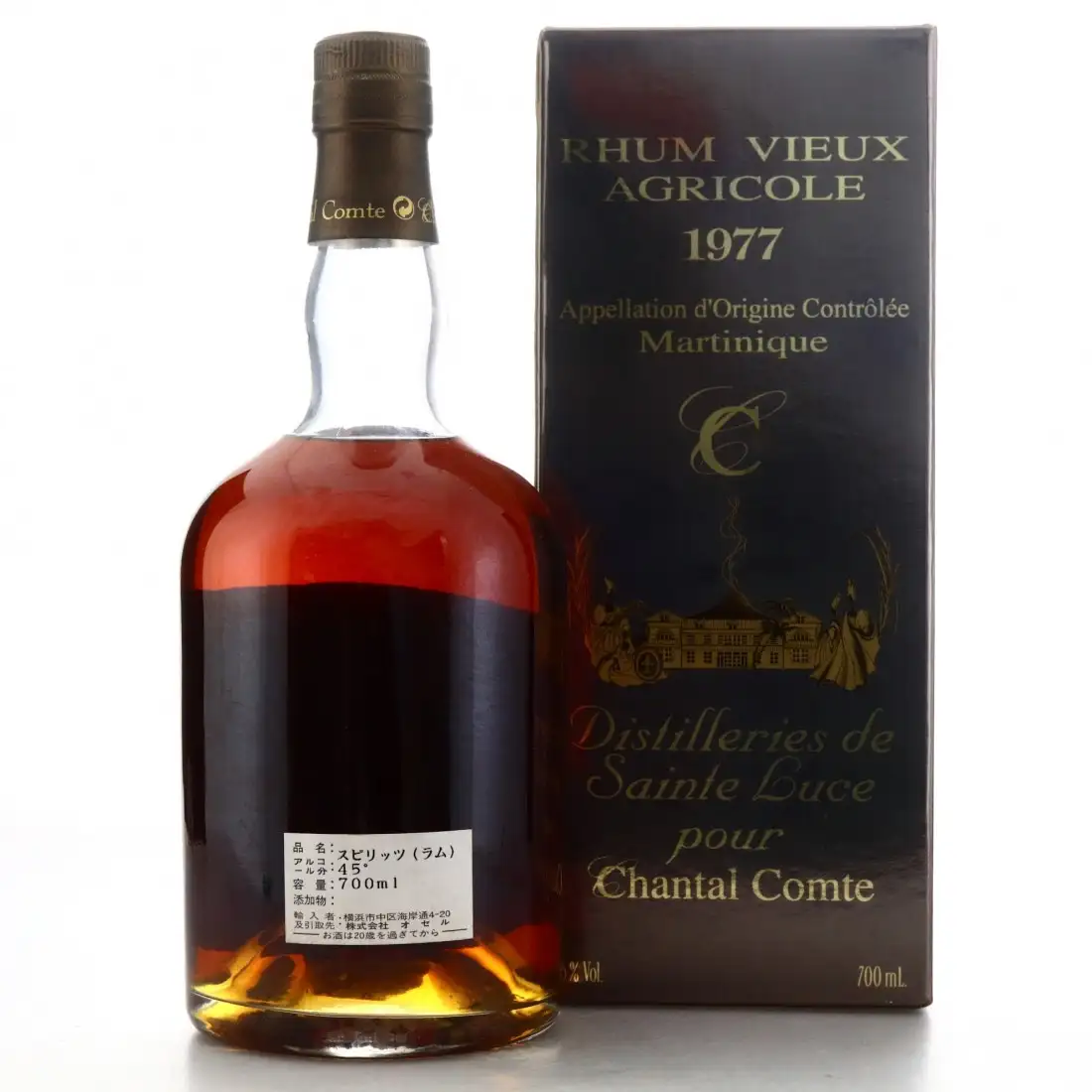 High resolution image of Rhum Chantal Comte Trois Rivières Millésime 1977