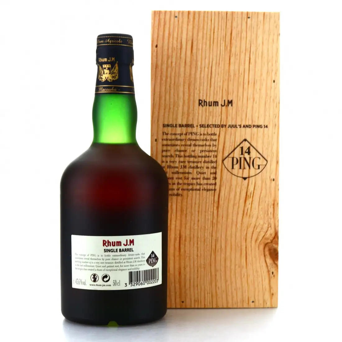 High resolution image of Juuls Vin &amp; Spritis Rhum J.M Single Barrel (Ping 14) 1999