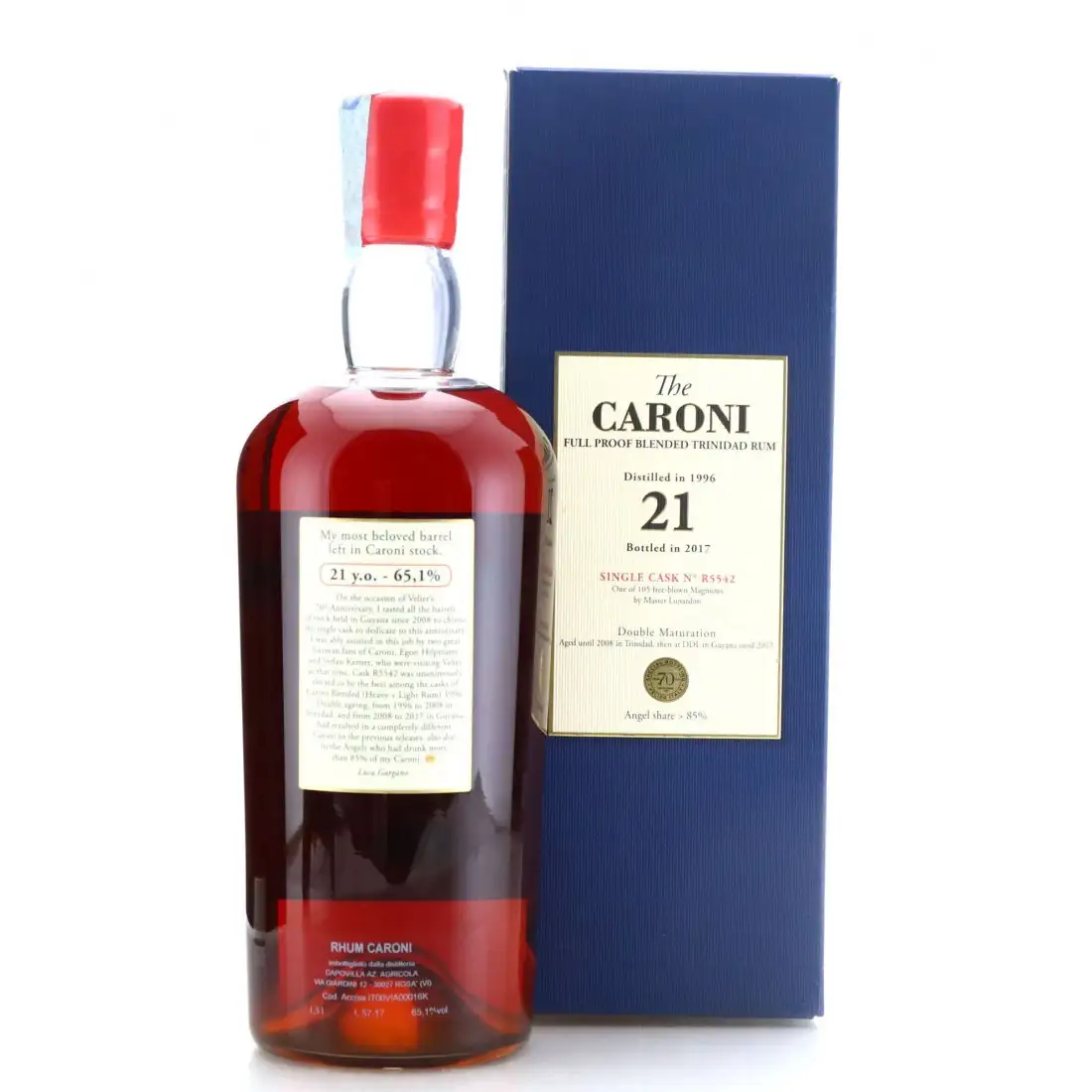 Image haute résolution de Velier Caroni Blended Trinidad Rum 1996